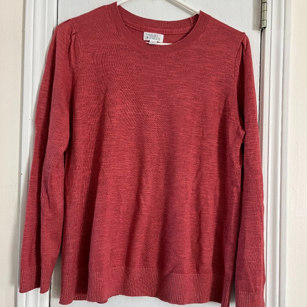 Pink Market & Spruce Crewneck Sweater